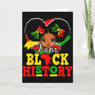 Cartão Eu Sou Mês da História Negra Afro-Americano Para M
