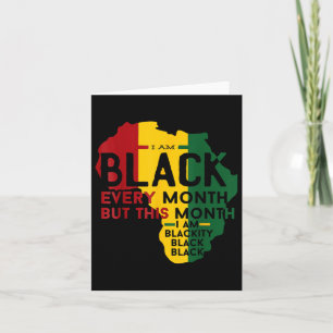 Cartão Eu sou negro todos os meses História negra negra M