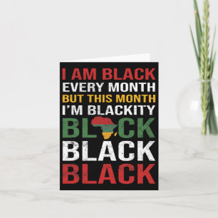 Cartão Eu sou negro todos os meses, mas neste mês eu sou 