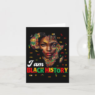 Cartão Eu sou o Black History Month Map Africa Pride