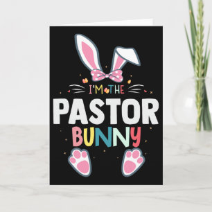 Cartão Eu Sou O Coelho Do Pastor Dia De Páscoa Coelho Fam