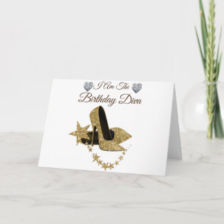 Cartão Eu sou o Diva de Aniversário