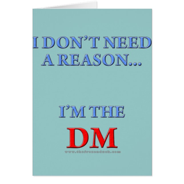 Cartão Eu sou o DM (Frente)
