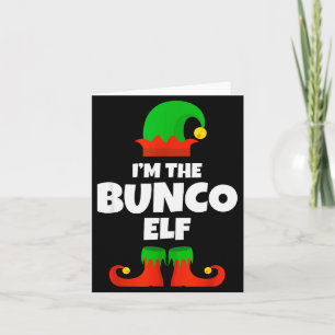 Cartão Eu Sou O Elfo Bunco Família Pijama Natal Divertido