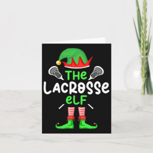 Cartão Eu Sou O Elfo De Lacrosse Natal Família Pijama Com