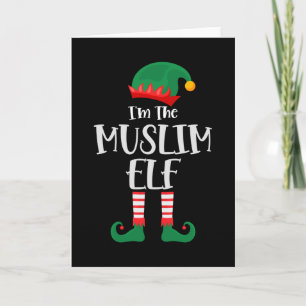 Cartão Eu Sou O Elfo Muçulmano Correspondendo Ao Natal