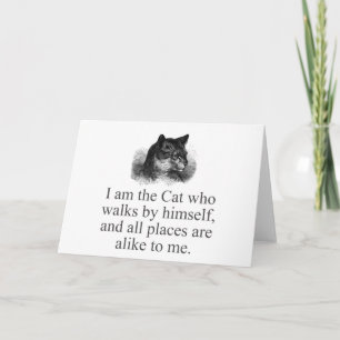 Cartão Eu Sou O Gato Que Caminha Sozinho