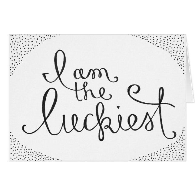 Cartão Eu sou o mais afortunado (Frente horizontal)