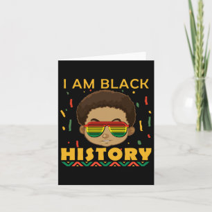 Cartão Eu sou o mês da história negra para crianças