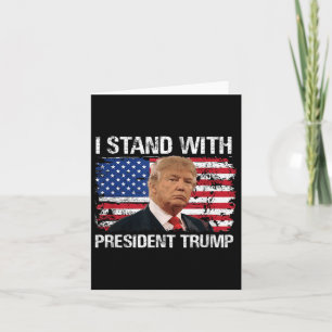 Cartão Eu Sou O Presidente Trump American Flag Trump 2024