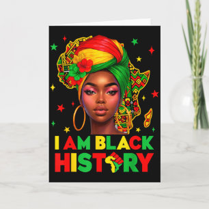 Cartão Eu Sou Orgulho do Mês da História Negra História N