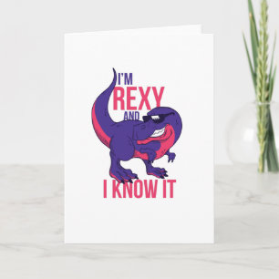 Cartão Eu sou Rexy e sei disso T-Rex