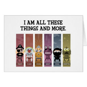 Cartão Eu sou todas estas coisas e mais