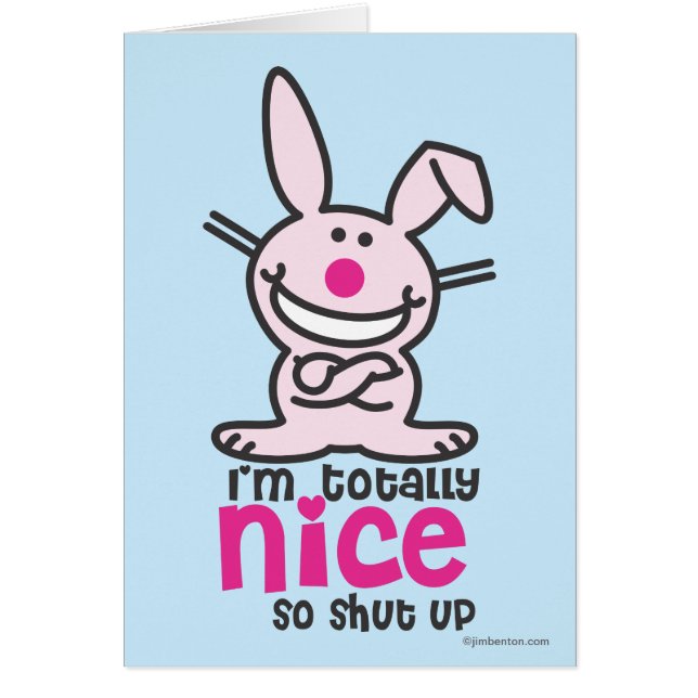 Cartão Eu sou totalmente agradável (Frente)