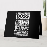 Eu Sou um Chefe Orgulhoso de Funcionários Incrivel