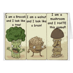 Cartão Eu sou um cogumelo