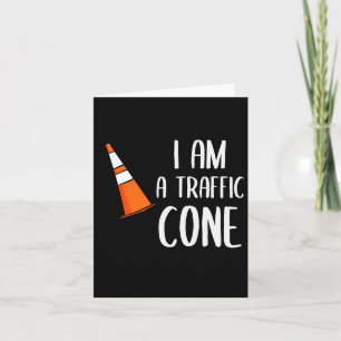 Cartão Eu Sou Um Cone De Tráfego Laranja Trajes Fáceis Pr