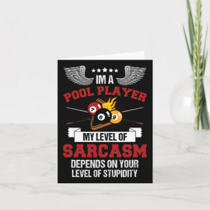 Cartão Eu Sou Um Jogador De Piscina Engraçado Sarcasmo Bi