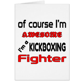 Cartão Eu sou um lutador de Kickboxing