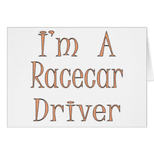 Cartão Eu sou um motorista de Racecar