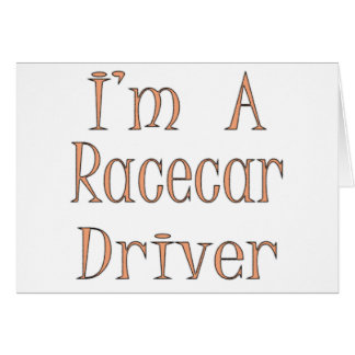 Cartão Eu sou um motorista de Racecar