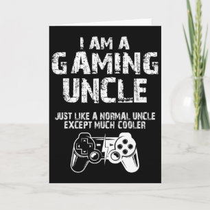 Cartão Eu Sou Um Tio Gamer Vídeo Divertido Gamer Fofo Víd
