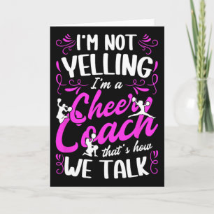 Cartão Eu sou um treinador de cheer Treinador de cheerlea