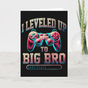Cartão Eu Subi de Nível Para Irmão Mais Velho Gamer Diver