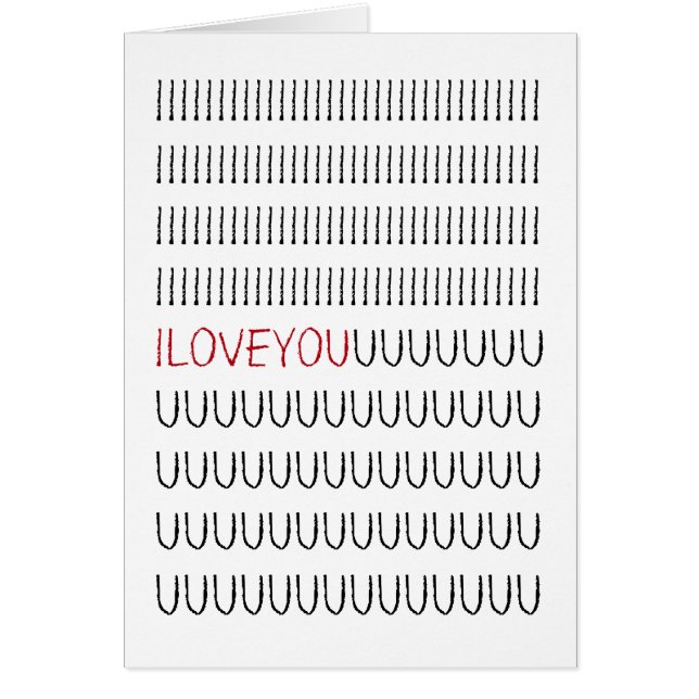 Cartão Eu te amo (Frente)