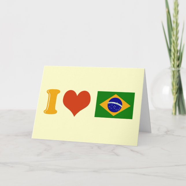 Cartão Eu te amo Brasil (Frente)