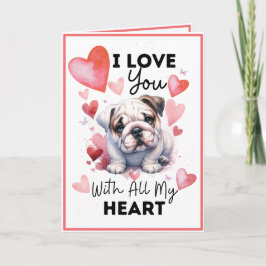 Cartão Eu te amo com todo meu cão e coração