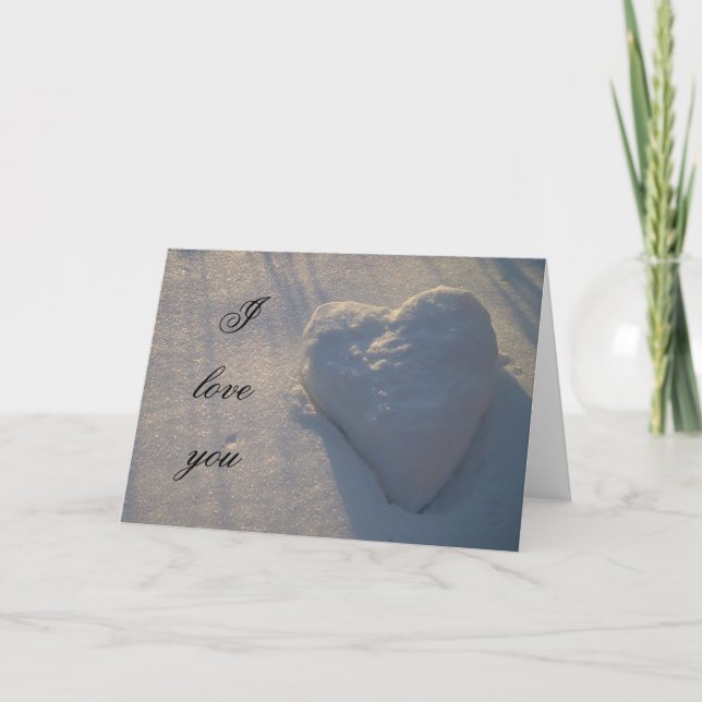 Cartão Eu te amo coração (Frente)