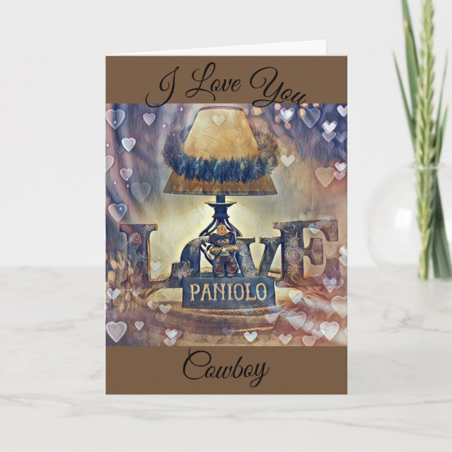 Cartão Eu Te Amo Cowboy (Frente)