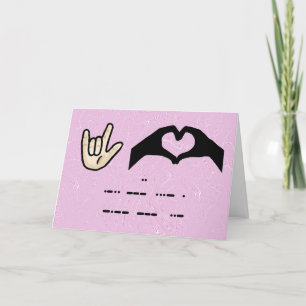 Cartão Eu Te Amo de 3 Maneiras