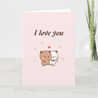 Cartão Eu Te Amo, Desenho de casal fofo