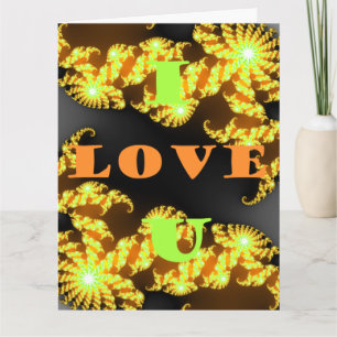 Cartão Eu te amo Hakuna Matata Ouro Amarelos