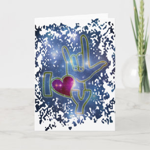 Cartão EU TE AMO / linguagem gestual