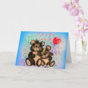 Cartão Eu Te Amo Mãe - Dia de as mães Feliz - Abraço -