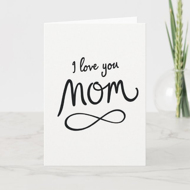 Cartão Eu Te Amo Mãe Para Sempre (Frente)