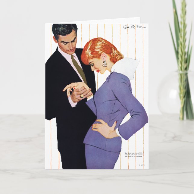 Cartão Eu te amo, Mama Menina (Frente)