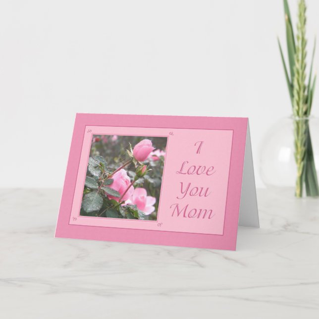 Cartão Eu Te Amo Mamãe Encantada De Amor (Frente)