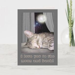 Cartão Eu te amo na Lua e de volta!