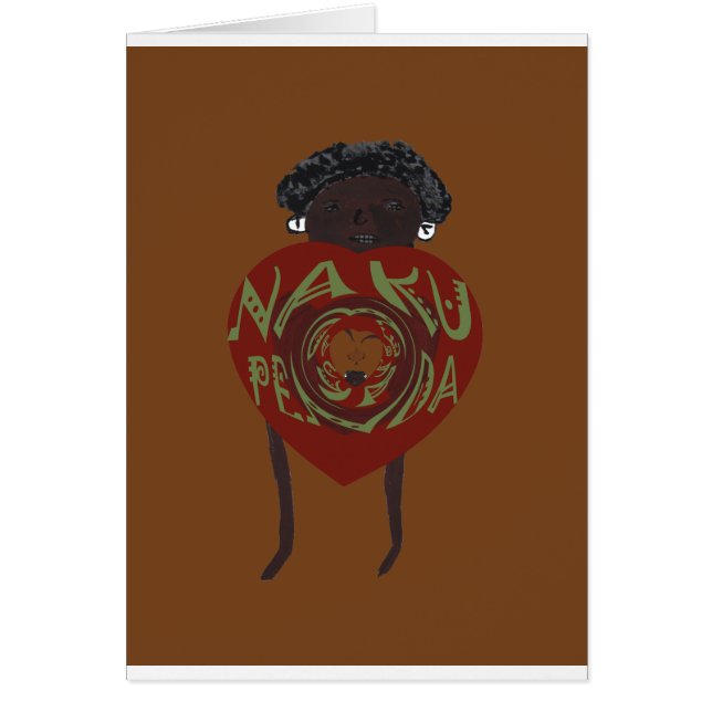 Cartão Eu te amo! Nakupenda Sana (Frente)