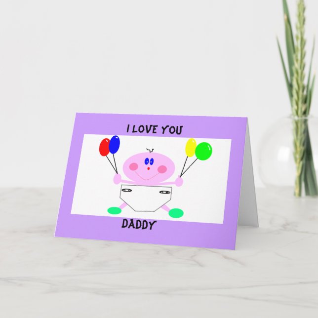 Cartão Eu Te Amo, Pai (Frente)