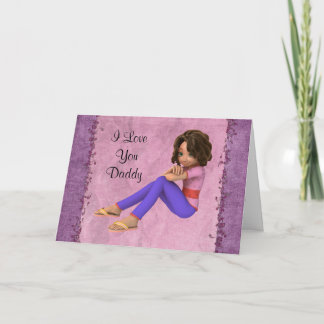 Cartão Eu te amo Pai Dia de os pais de aniversário