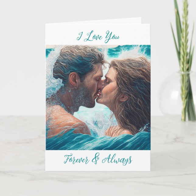 Cartão Eu Te Amo Para Sempre e Sempre Romântico (Frente)