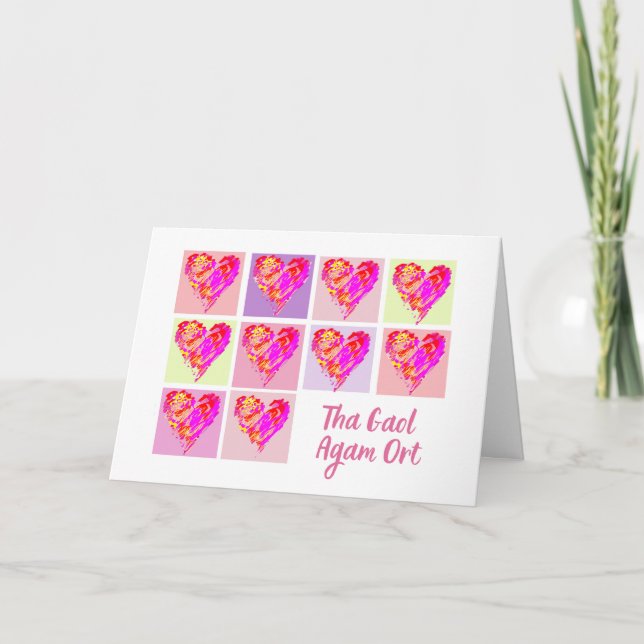 Cartão Eu Te Amo Que A Prisão Agam Ort Scots Gaelic (Frente)
