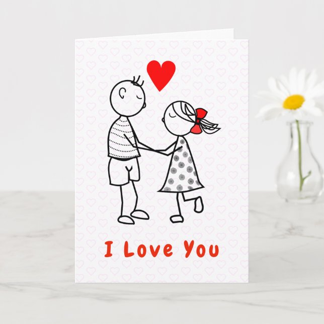 Cartão Eu Te Amo - Romântico (Planta pequena)