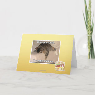 Cartão Eu te amo, sofá