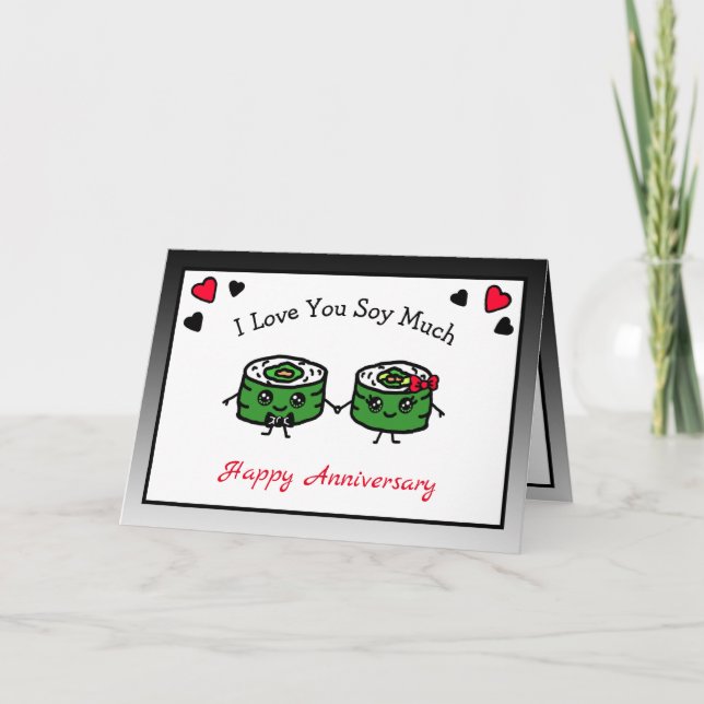 Cartão Eu Te Amo Tanto Sushi Pun (Frente)